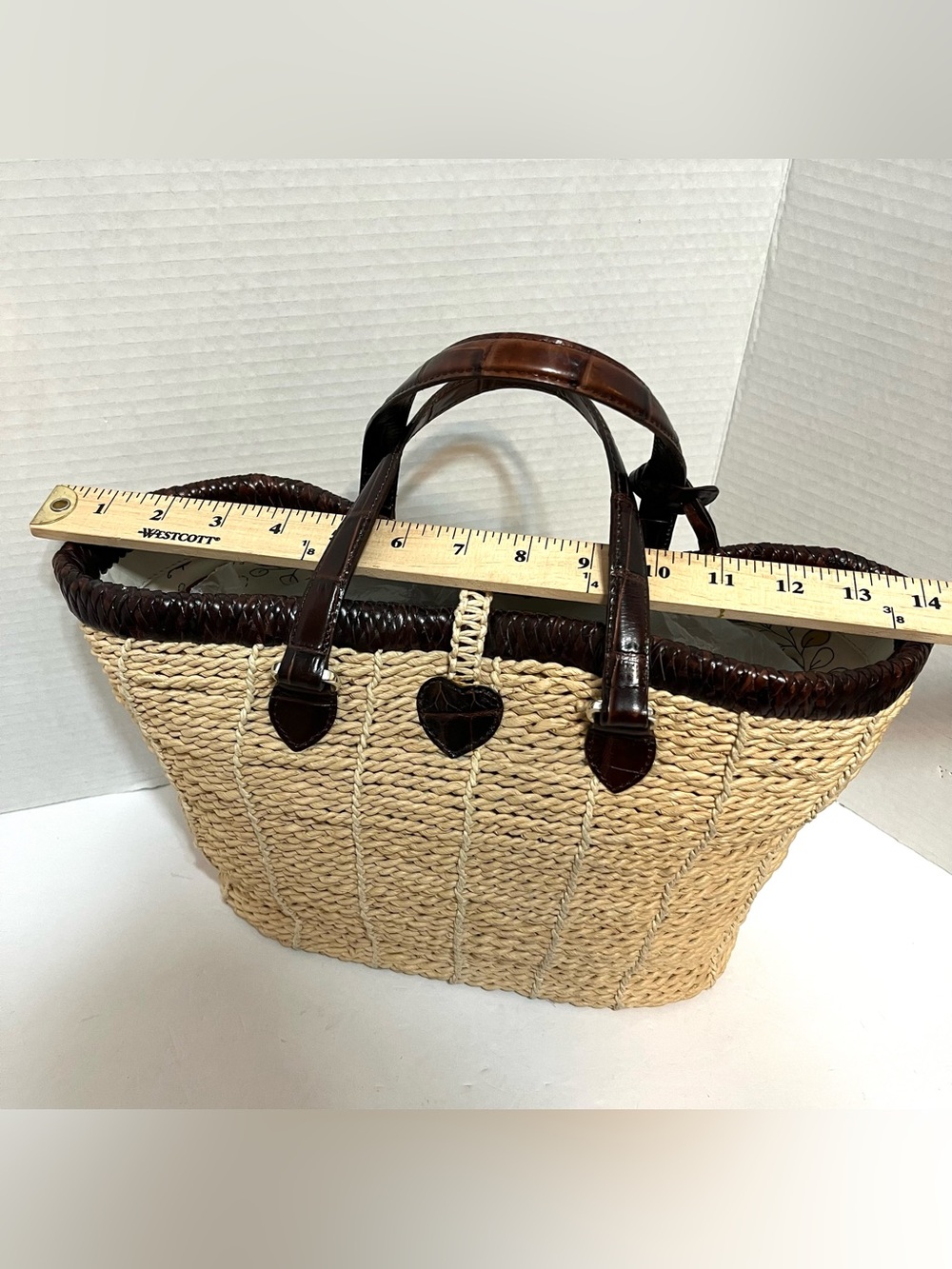 Brighton Natural Straw Tote with Dark Brown Trim - Picture 5 of 15
